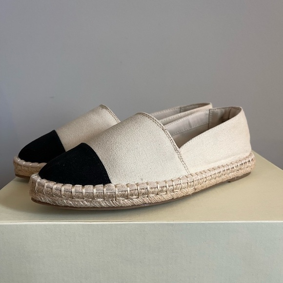 A New Day Women's Maggie Espadrille Flats Cream and Black size 8.5 Pre owned - Picture 3 of 8